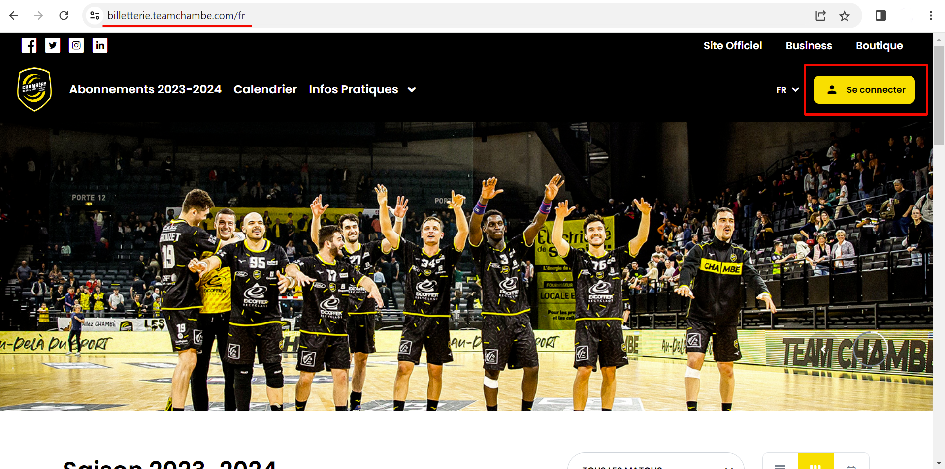 Bouton espace personnel